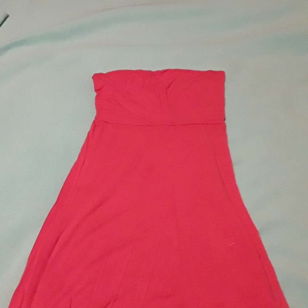 Long peach skirt